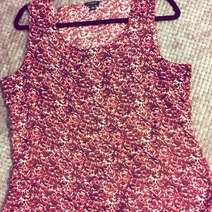 100% Silk Rose Swirls Tank